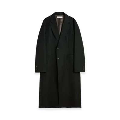 OUR LEGACY Robe Overcoat "Onyx Black Tech Sateen"
