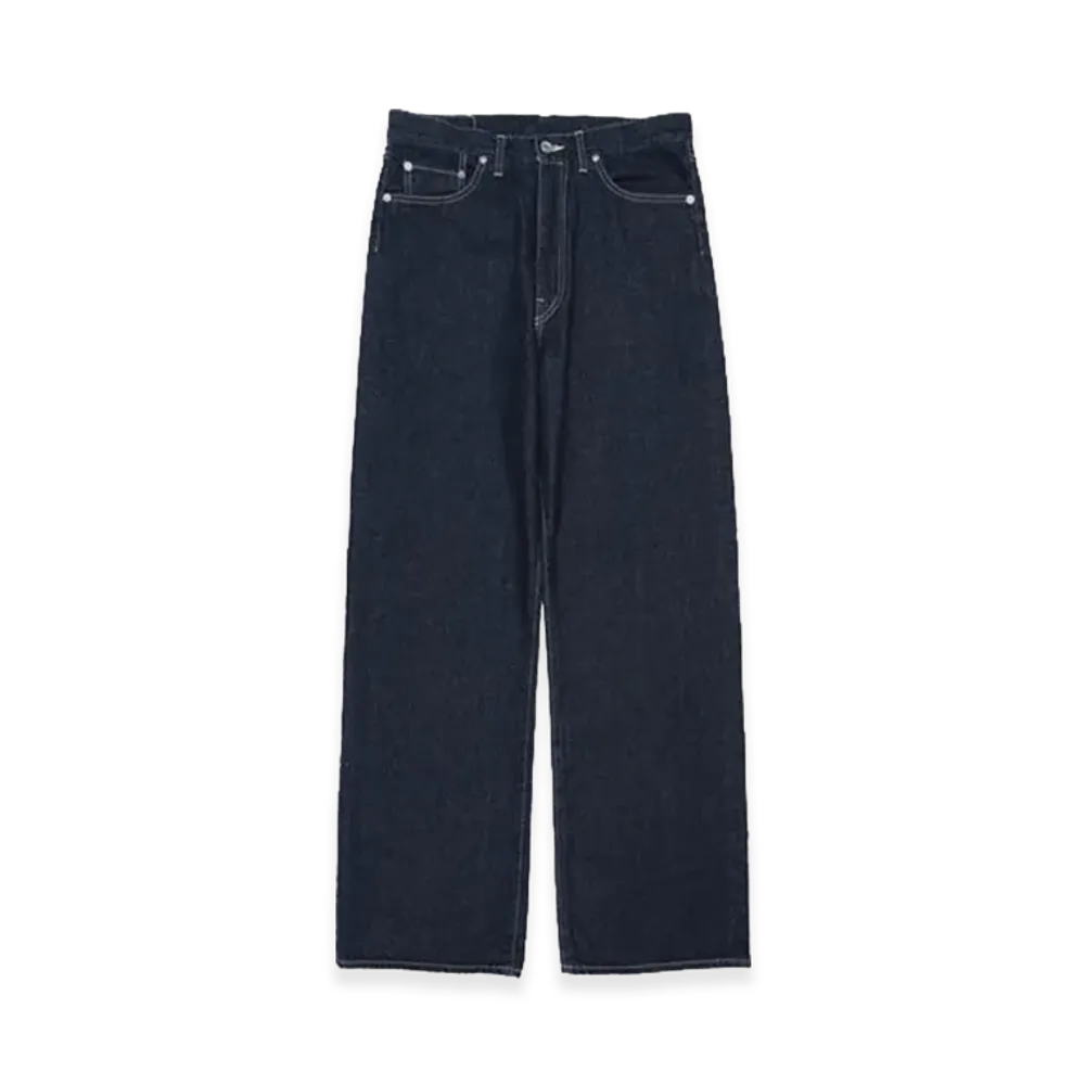 Graphpaper minus Recycled Cotton Denim Five Pocket Wide Straight Pants "Rinse"