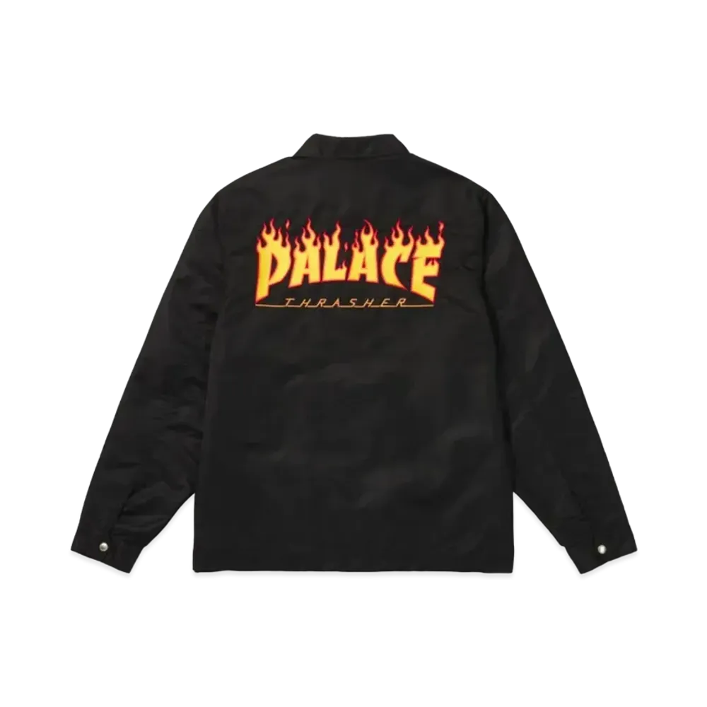 PALACE x THRASHER Coach Jacket "Black"