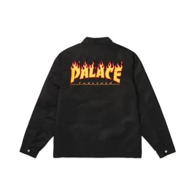 PALACE x THRASHER Coach Jacket "Black"