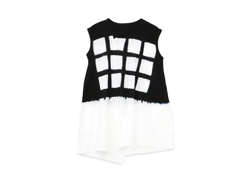 Yohji Yamamoto Y's STRONG TWIST BOARD DYE ASYMME FRENCH SLEEVE "Black"