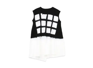 Yohji Yamamoto Y's STRONG TWIST BOARD DYE ASYMME FRENCH SLEEVE "Black"