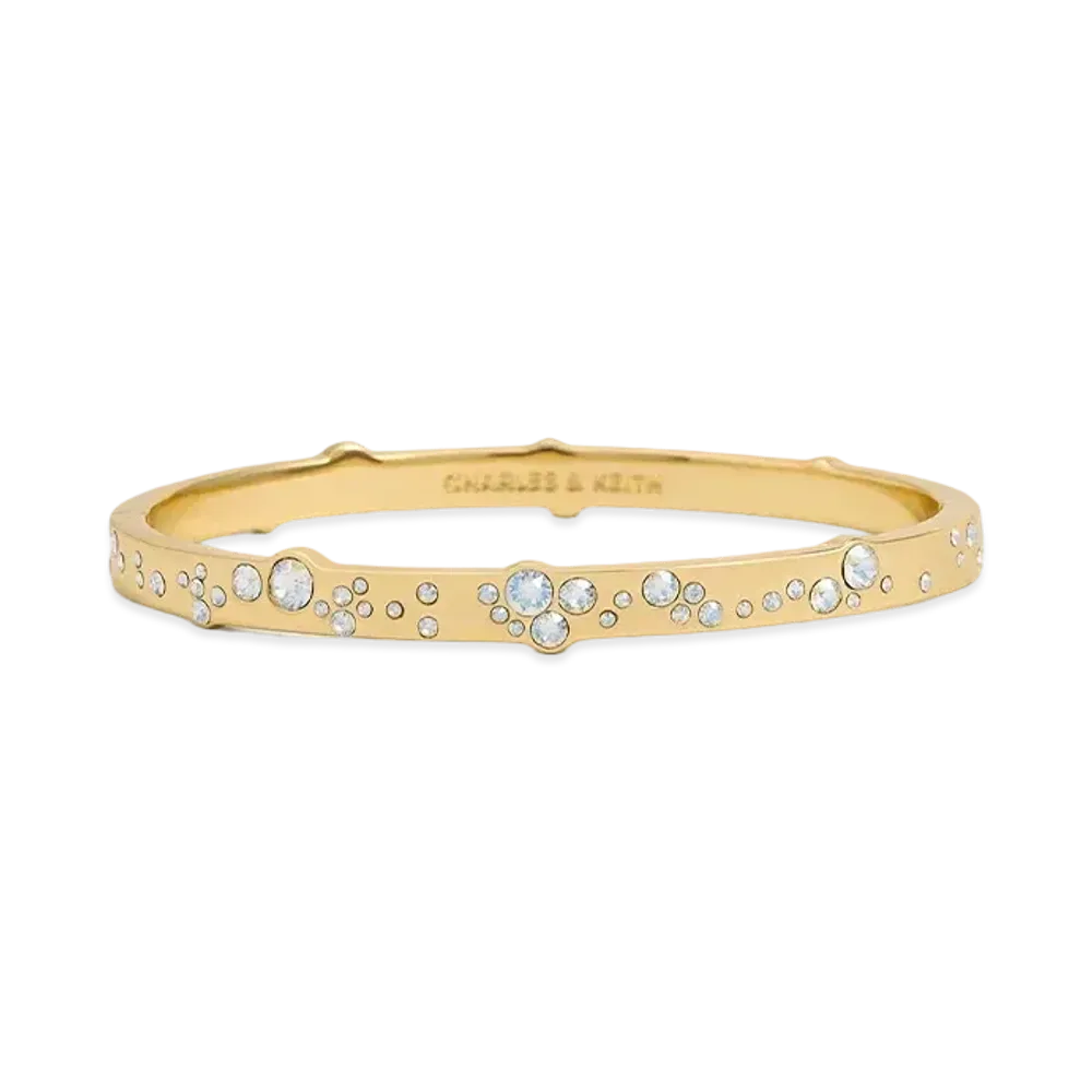 CHARLES & KEITH Reverie Crystal Bangle "Gold"