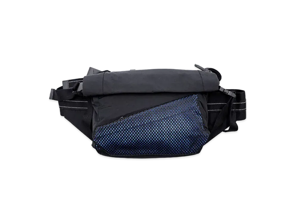 Bottega Veneta Paper Feel Nylon Waist Bag "Black/Blue"