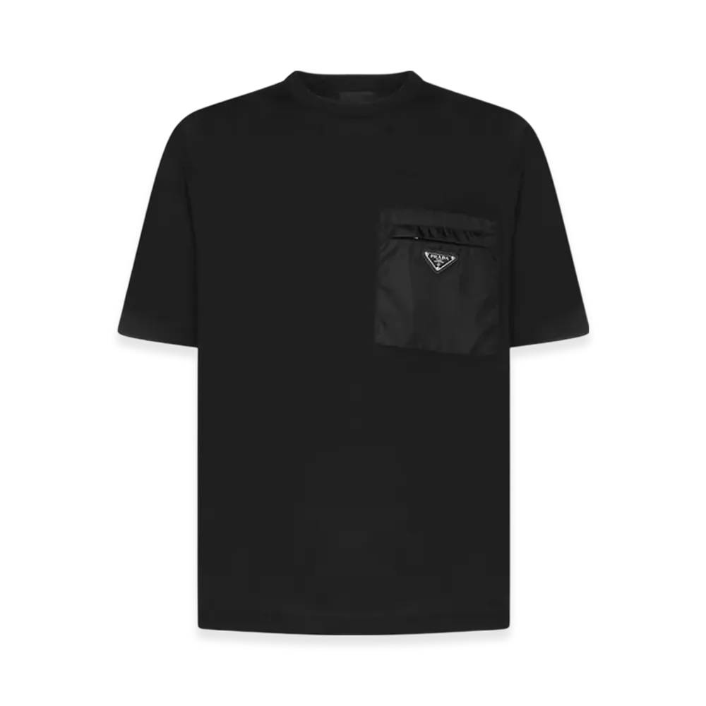 PRADA Re-Nylon Jersey T-Shirt "Black"