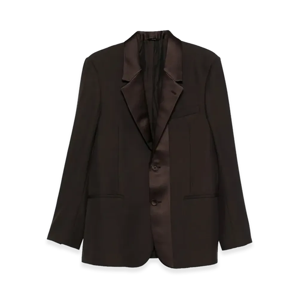 FENDI Wool Crepe Blazer "Brown"