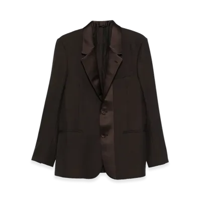 FENDI Wool Crepe Blazer "Brown"