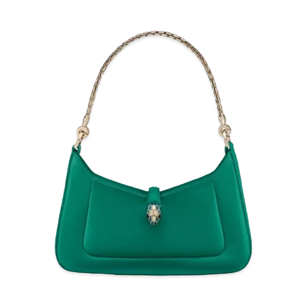 BVLGARI Serpenti Baia Shoulder Bag "Vivid Emerald Green"