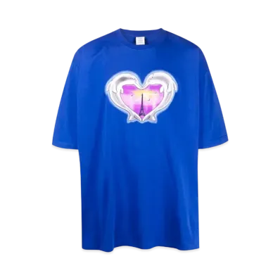 VETEMENTS Dolphins Heart Tee "Blue"