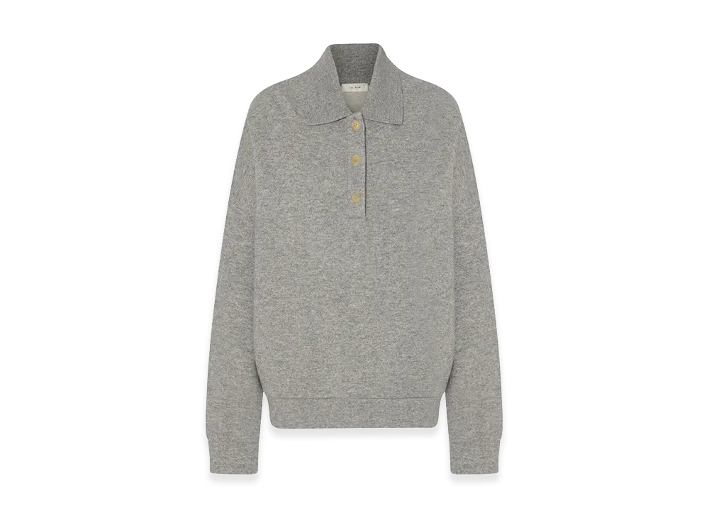 The Row Women's Corzas Cashmere and Cotton Tops "Grey Melange"