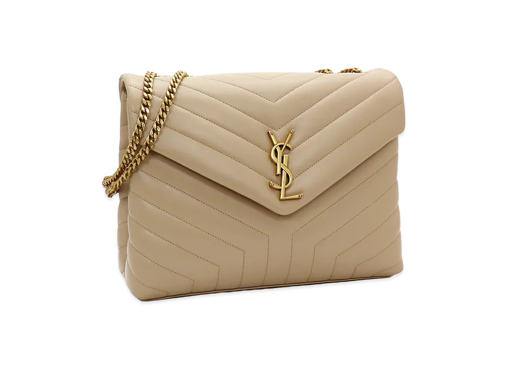 Saint Laurent Women's Shoulder Bag Loulou Medium "Dark Beige"