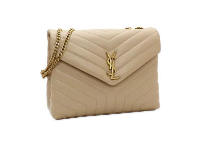 Saint Laurent Women's Shoulder Bag Loulou Medium "Dark Beige"