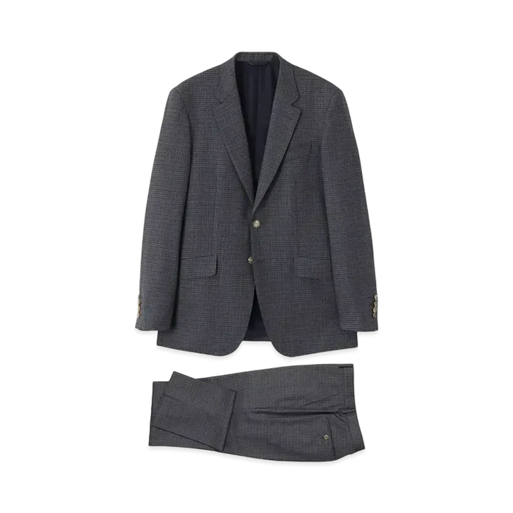 Paul Smith Checked Wool 2B Suit "Gray"