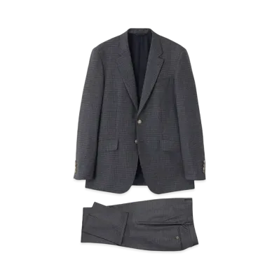 Paul Smith Checked Wool 2B Suit "Gray"