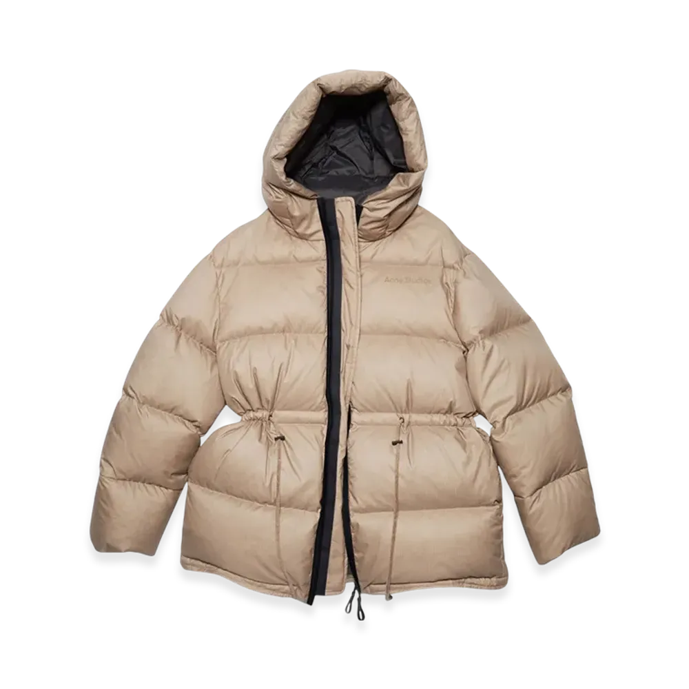 Acne Studios Hooded Puffer Jacket "Mushroom Beige"