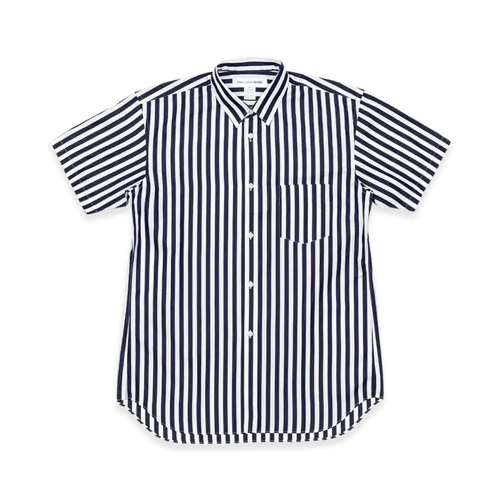COMME des GARCONS SHIRT Yarn Dyed Cotton Stripe Poplin "Black"
