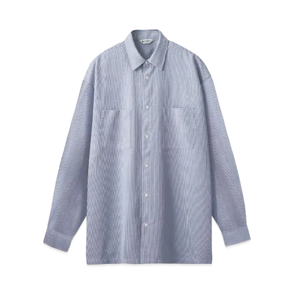 DESCENTE ALLTERRAIN 81 Sucker L/S Shirt "Navy Stripe"