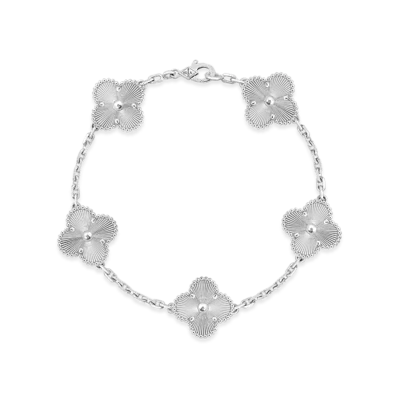 Van Cleef & Arpels Vintage Alhambra bracelet 5 motifs "18K White gold"