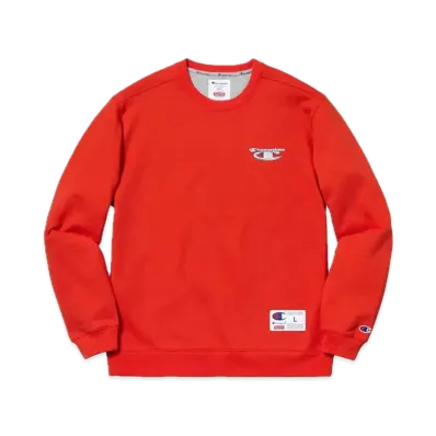 Supreme x Champion 3D Metallic Crewneck "Brick Red"