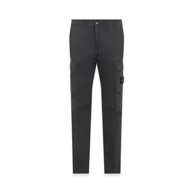 Stone Island Cargo Trousers In Broken Cotton Twill "Grey"