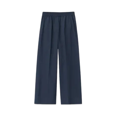 Paul Smith Women's polyester wool wide pants "Navy"
