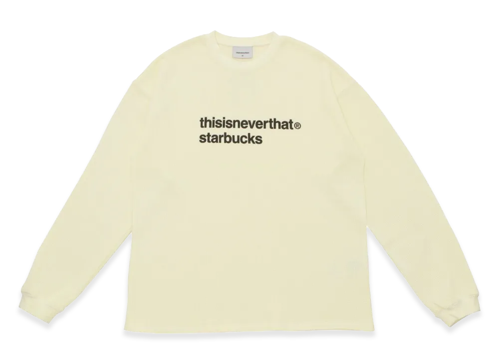 STARBUCKS x thisisneverthat L/S Waffle T-Shirt "White"