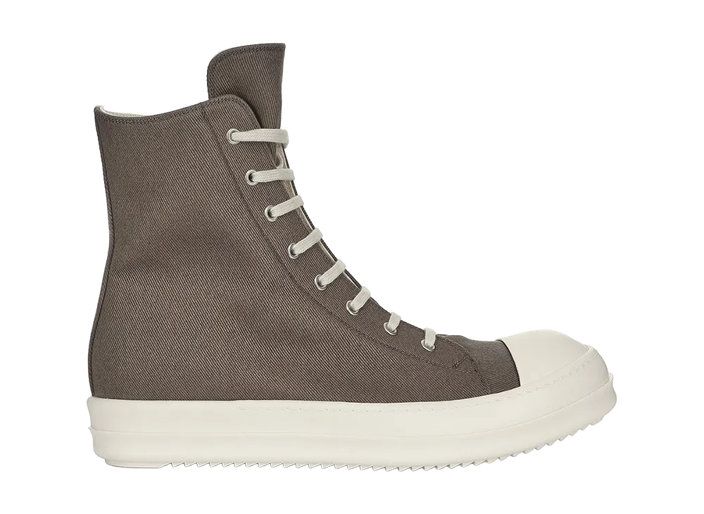 Rick Owens DRKSHDW FW26 Tower Sneaks 13oz Overdyed Denim "Dust/Milk"