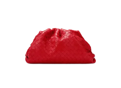 Bottega Veneta The Pouch Clutch "Bright Red"