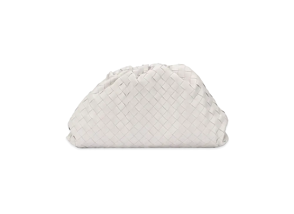 Bottega Veneta Lambskin Clutch "White"