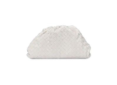 Bottega Veneta Lambskin Clutch "White"