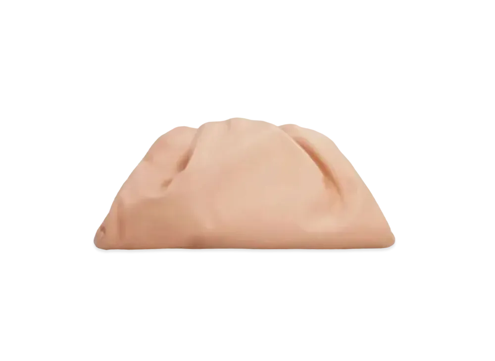 Bottega Veneta Calfskin The Pouch Bag "Light Brown"