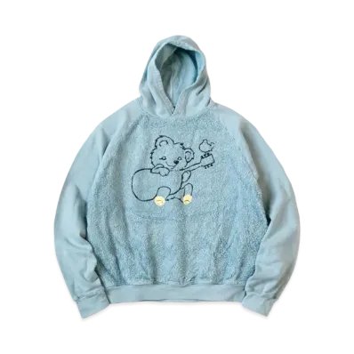 KAPITAL 30 Fleece Fur Grizzly Hood Sweat "Light Blue"