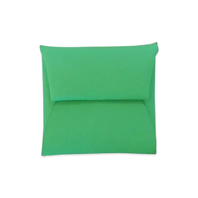 Hermes Bastia Coin Case Verso Veau Epsom "Vert Comics/Vert Fizz/Silver"