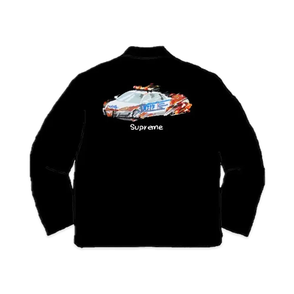 Supreme Cop Car Embroidered Work Jacket "Black"