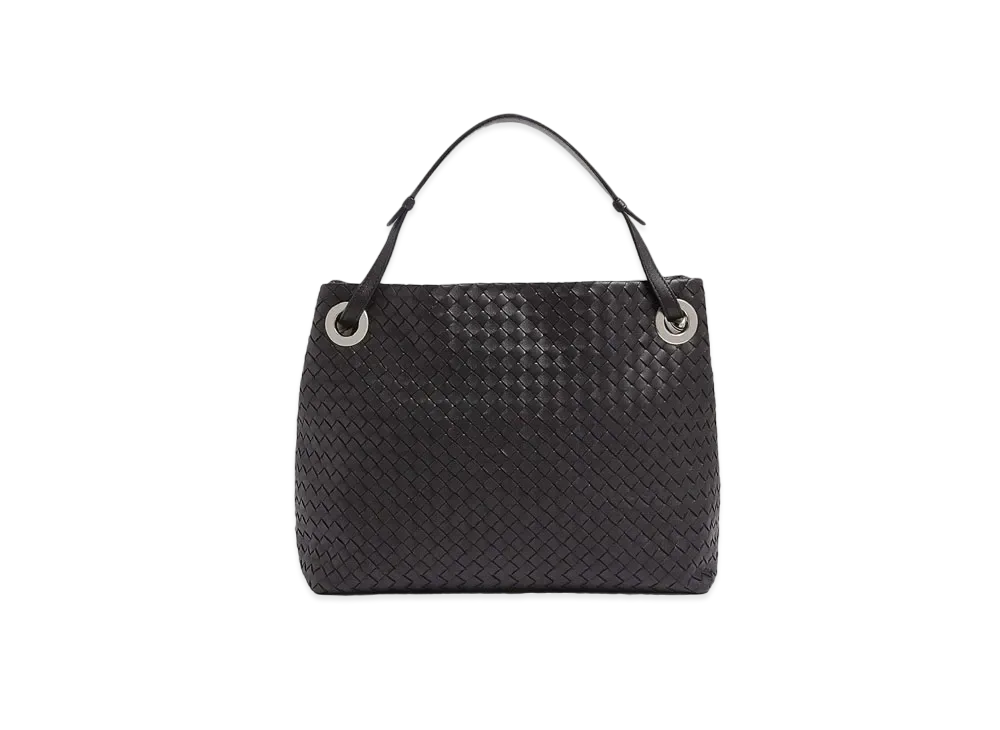 Bottega Veneta Lambskin Hand Bag "Black"