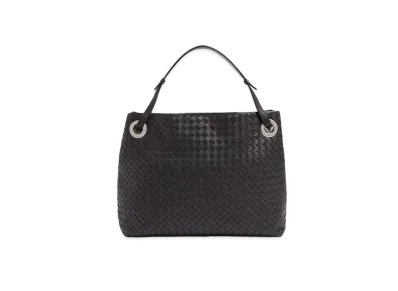 Bottega Veneta Lambskin Hand Bag "Black"