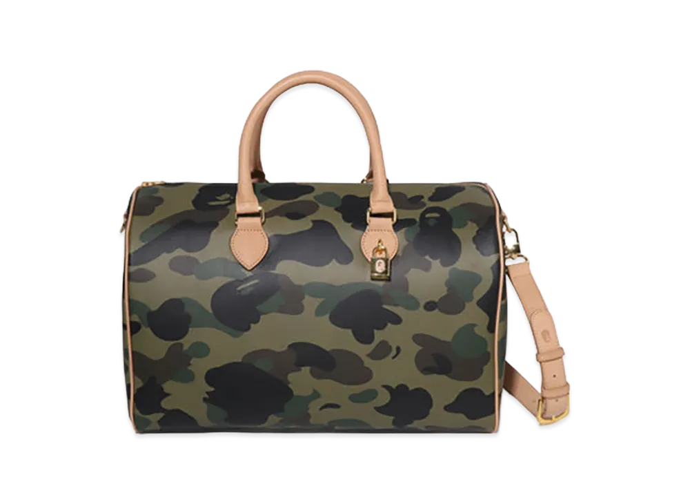 A BATHING APE 1ST Camo Boston Bag "Green"