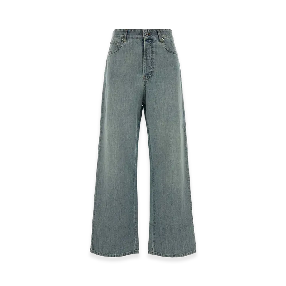 MIU MIU Women's Chambray Denim Trousers "Lightblue"