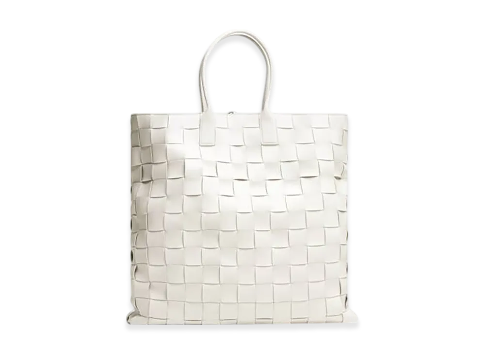 Bottega Veneta Maxi Intreccio Tote "White"