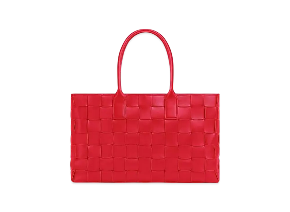 Bottega Veneta Maxi Intreccio Tote "Bright/Red"