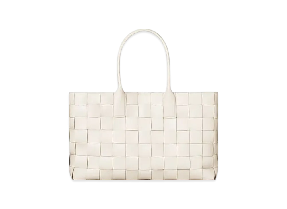 Bottega Veneta Maxi Intreccio Tote "White"