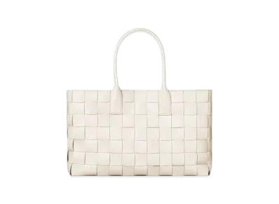Bottega Veneta Maxi Intreccio Tote "White"