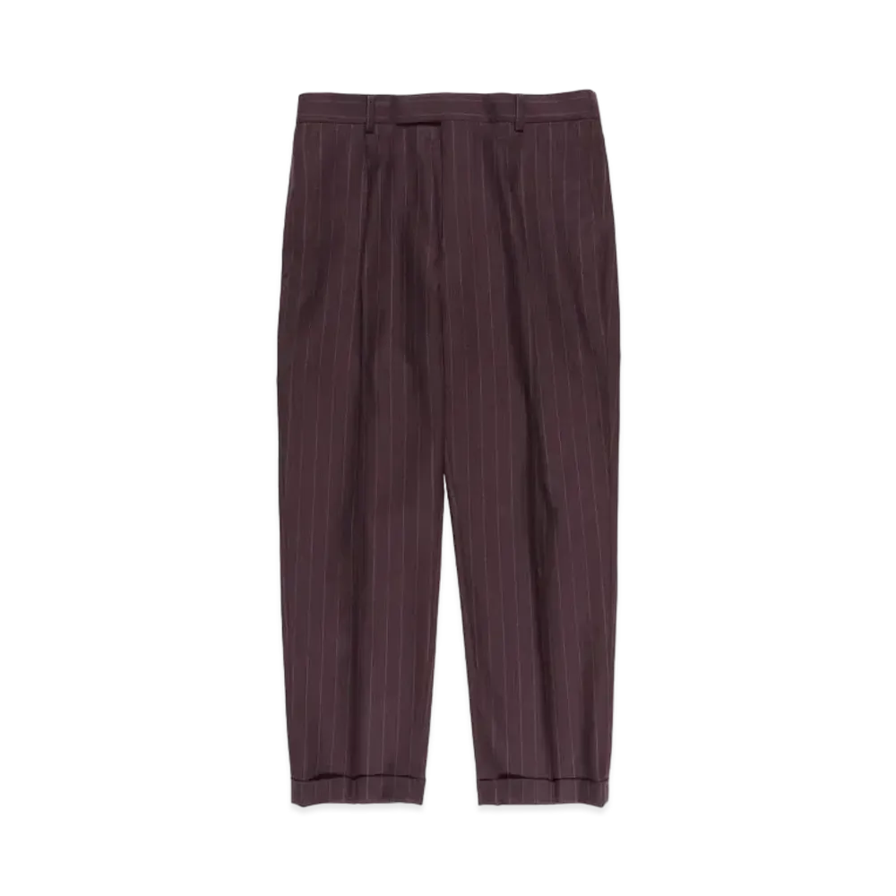 WACKO MARIA STRIPED PLEATED TROUSERS (TYPE-2) "Red"
