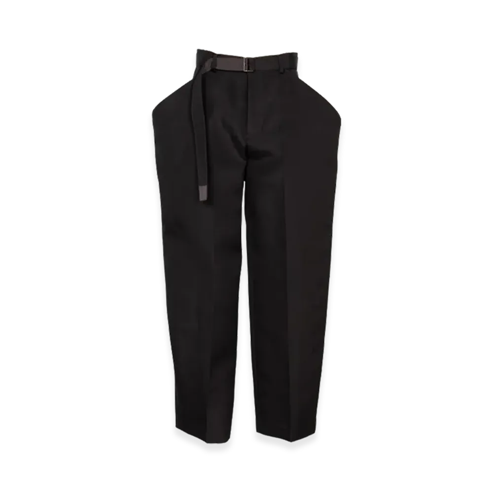 sacai Double-Faced Silk Cotton Pants "Black"