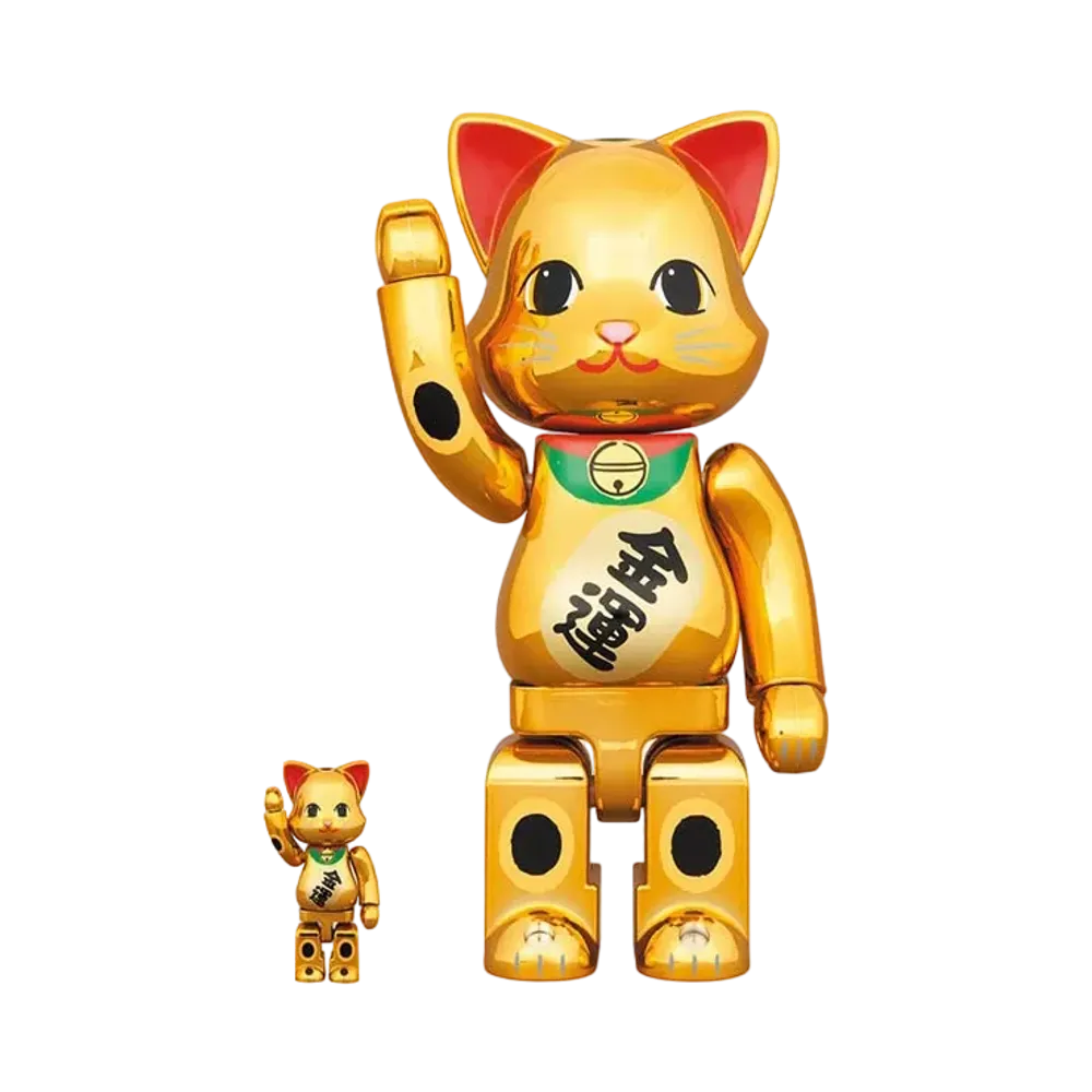 Bearbrick NY@BRICK Manekineko Luck Gold Plated 100% & 400%