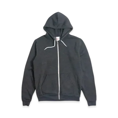 Los Angeles Apparel Flex Fleece Zip-Up Hoodie "Dark Heather"