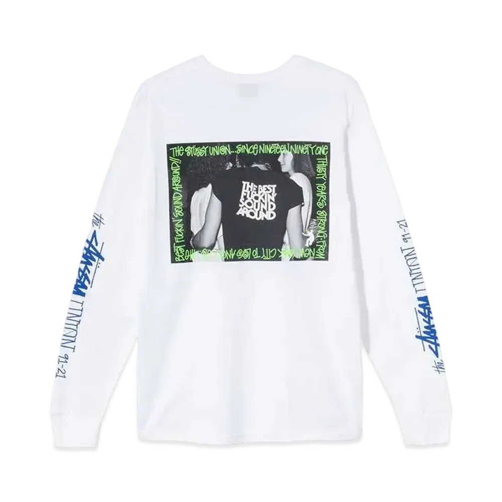 Stussy × Union 30TH Best Fuckin Sound L/S Tee "White"