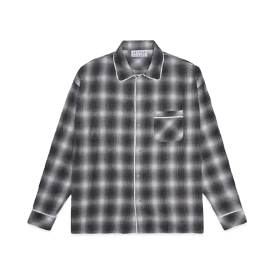 el conductorH COTTON FLANNEL PAJAMA SHIRT "BLACK"