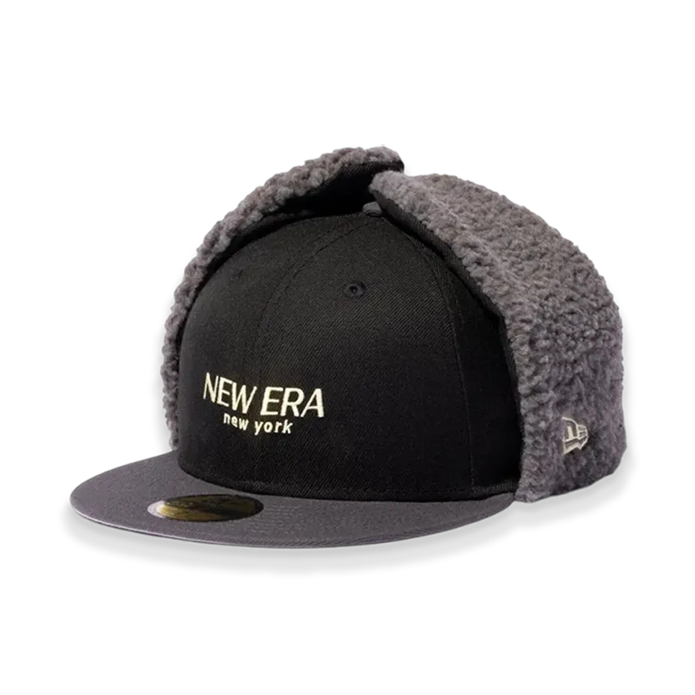 NEW ERA 59FIFTY Dog Ear Black Label FW25 Soft Buckram "Dark Graphite"