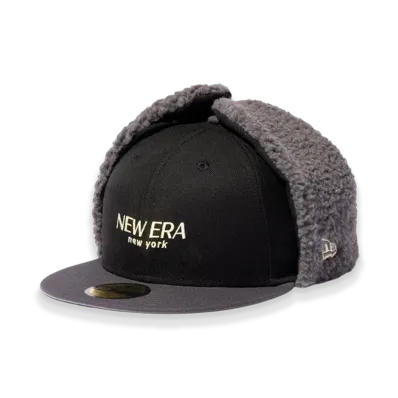 NEW ERA 59FIFTY Dog Ear Black Label FW25 Soft Buckram "Dark Graphite"